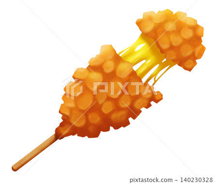 Korean cuisine: Cheese stretchy hot dog, potato trella Korean cuisine: Cheese stretchy hot dog, potato trella 140230328