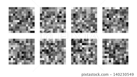 Set of abstract pixel censored signs. Censorship rectangle. Appropriate for digital design projects Set of abstract pixel censored signs. Censorship rectangle. Appropriate for digital design projects 140230549