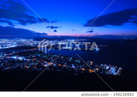 從獅子之靈岩看到的夜景（香川縣高松市） 140230983