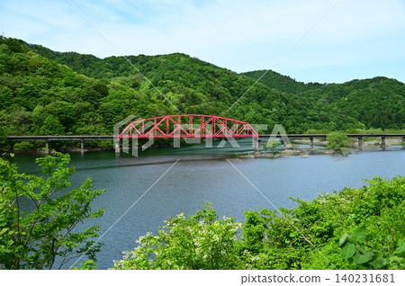 Lake Kinshu is at full capacity. 140231681