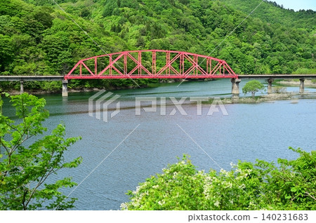 Lake Kinshu is at full capacity. 140231683