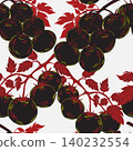 red currant berries on a white background 140232554