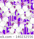 seamless pattern with hand drawn flowers 140232556