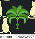 seamless pattern with palm trees 140232557