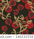 seamless pattern with raspberry 140232558