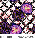 seamless pattern with garlic 140232560
