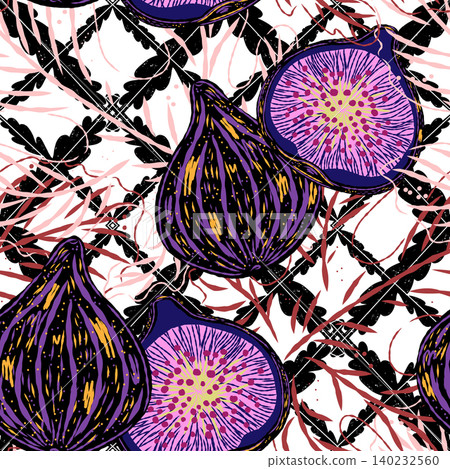 seamless pattern with garlic 140232560