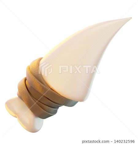 Dagger Fangs 3D Render Icon, Classic Weapon Illustration 140232596