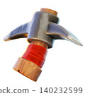Pickaxe 3D Render Icon, Classic Weapon Illustration 140232599