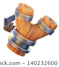 Slingshot 3D Render Icon, Classic Weapon Illustration 140232600