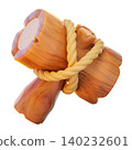 Wooden Hammer 3D Render Icon, Classic Weapon Illustration 140232601