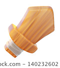 Wooden Sword 3D Render Icon, Classic Weapon Illustration 140232602