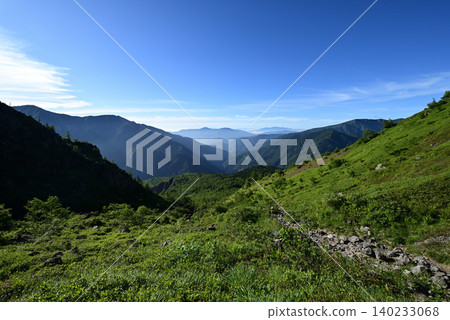 攀登燒岳,北阿爾卑斯山脈,長野縣 攀登燒岳,北阿爾卑斯山脈,長野縣 140233068