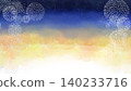 Watercolor background and fireworks frame 140233716