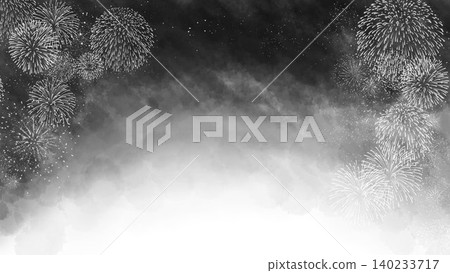 Watercolor background and fireworks frame Watercolor background and fireworks frame 140233717