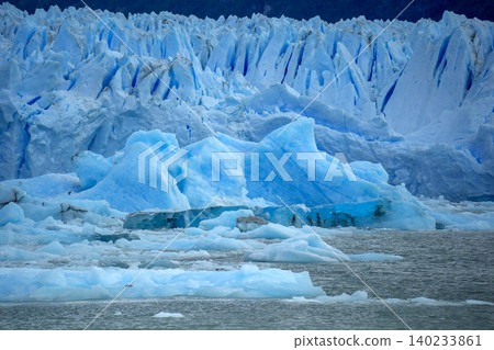 small iceberg at Spegazzini glacier argentina view huge panorama 140233861