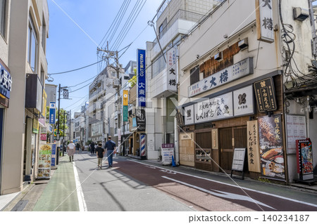 Urban landscape of Meguro Ward, Tokyo: Restaurant district in front of Yutenji Station Urban landscape of Meguro Ward, Tokyo: Restaurant district in front of Yutenji Station 140234187