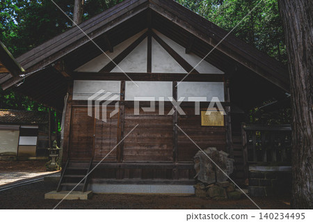 Isakahiko Shrine, a traditional shrine at the Hiraide archaeological site. 140234495