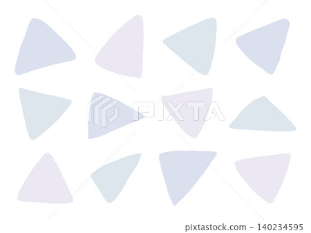 A set of various hand-drawn triangle shapes (blue, blue-gray, purple) A set of various hand-drawn triangle shapes (blue, blue-gray, purple) 140234595