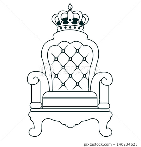 Royal throne icon. Royal furniture sign. Armchairs with crowns symbol. Luxury seat logo. flat style. Royal throne icon. Royal furniture sign. Armchairs with crowns symbol. Luxury seat logo. flat style. 140234623
