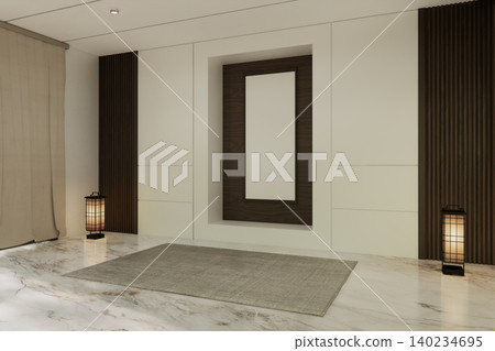 shelf wall Built-in mock up minimalist, room white modern style,Empty white wall on granite floor.3D rendering shelf wall Built-in mock up minimalist, room white modern style,Empty white wall on granite floor.3D rendering 140234695
