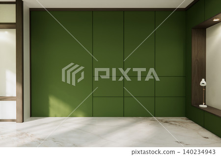 Minimalist Green Living Room Interior Design have sofa modern and decoration. 3D rendering 140234943