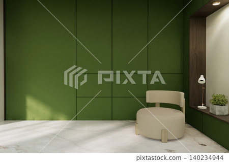 Minimalist Green Living Room Interior Design have sofa modern and decoration. 3D rendering Minimalist Green Living Room Interior Design have sofa modern and decoration. 3D rendering 140234944