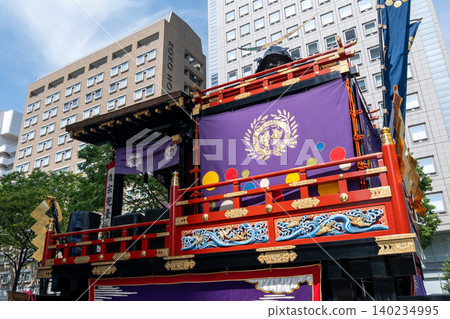 The floats of the Sendai Aoba Festival adorn the city of Sendai. The floats of the Sendai Aoba Festival adorn the city of Sendai. 140234995