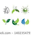 Green leaf integrated into a circuit board design template 140235479