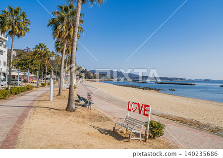 A view of Kira Waikiki Beach in Nishio City (Aichi Prefecture) A view of Kira Waikiki Beach in Nishio City (Aichi Prefecture) 140235686