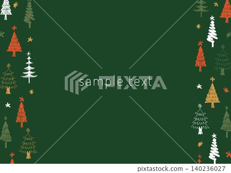 Hand drawn christmas tree frame Hand drawn christmas tree frame 140236027