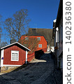 Traditional Houses on Medieval Street in Porvoo Finland. Traditional Houses on Medieval Street in Porvoo Finland. 140236380
