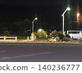 Parking lot with streetlights at night 140236777
