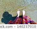 [Kagawa] Summer at Megijima Beach: The crashing waves and the bare feet of women 140237010