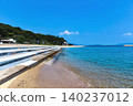 [Kagawa] Megijima Island in summer: Megijima's coast with its crystal-clear waters 140237012