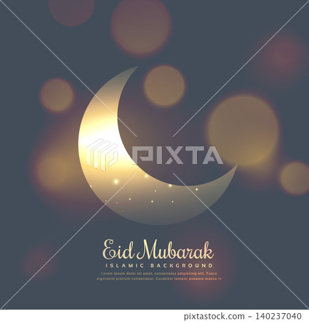 eid mubarak stylish design with shiny moon eid mubarak stylish design with shiny moon 140237040