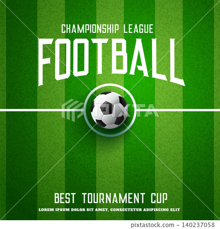 football background with green grass 140237058