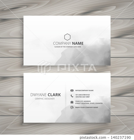 clean white business card design 140237190