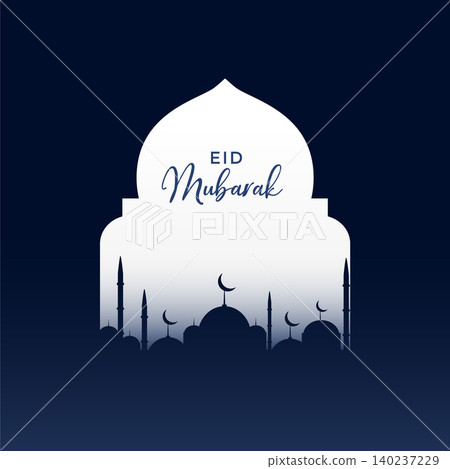 beautiful islamic mosque scene greeting design beautiful islamic mosque scene greeting design 140237229