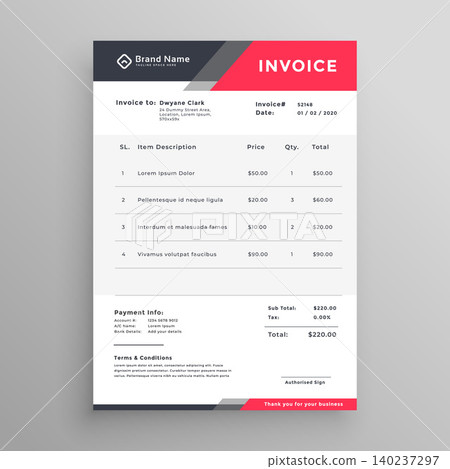 invoice creative modern invoice template design invoice creative modern invoice template design 140237297