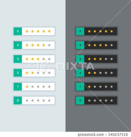 customer star rating symbol in dark and light theme customer star rating symbol in dark and light theme 140237316