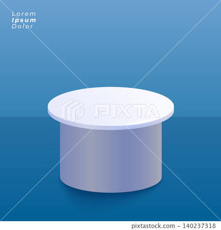 blue studio background with product display stand platform blue studio background with product display stand platform 140237318