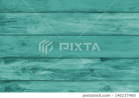 Turquoise colored painted wooden board, horizontal planks texture, rustic wall surface, background Turquoise colored painted wooden board, horizontal planks texture, rustic wall surface, background 140237460