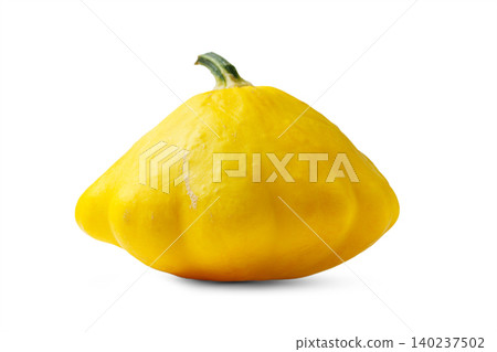 Fresh yellow pattypan, patisson squash isolated on white background, summer vegetable, healthy food Fresh yellow pattypan, patisson squash isolated on white background, summer vegetable, healthy food 140237502