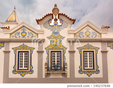 Historic chapel with decorative azulejo tiles in Cascais, Portugal. Historic chapel with decorative azulejo tiles in Cascais, Portugal. 140237686