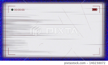Camera recording screen with blue noise border, transparent background, glitch style frame for video, monitoring, and retro technology concepts. Camera recording screen with blue noise border, transparent background, glitch style frame for video, monitoring, and retro technology concepts. 140238072