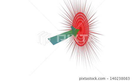 Green arrow hitting a red target with transparent background, success, focus, goal, and business achievement concept. Green arrow hitting a red target with transparent background, success, focus, goal, and business achievement concept. 140238083