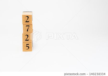 A four-digit number made of wooden blocks A four-digit number made of wooden blocks 140238334