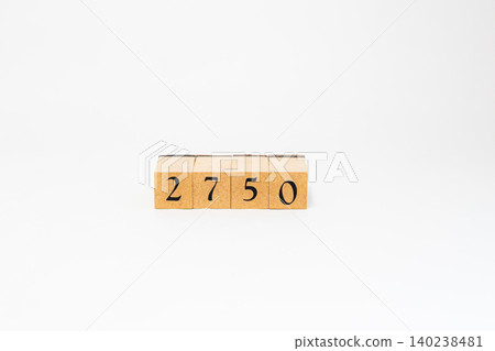 A four-digit number made of wooden blocks A four-digit number made of wooden blocks 140238481