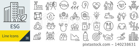 Icon set related to ESG Icon set related to ESG 140238631